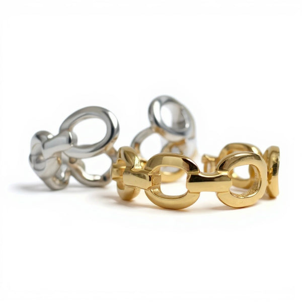 Adjustable Linked Chains Ring