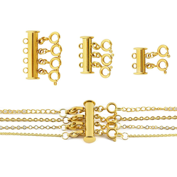 Detangler Multiple Clasp Slide Lock For Layering Necklaces