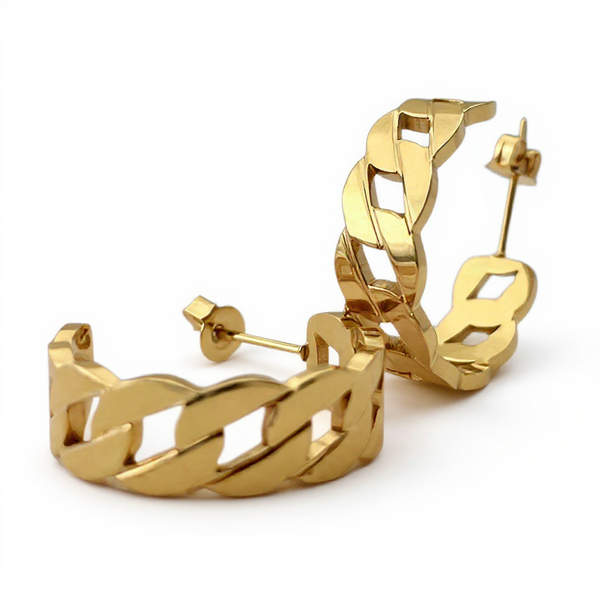 Chain Hoops Earrings
