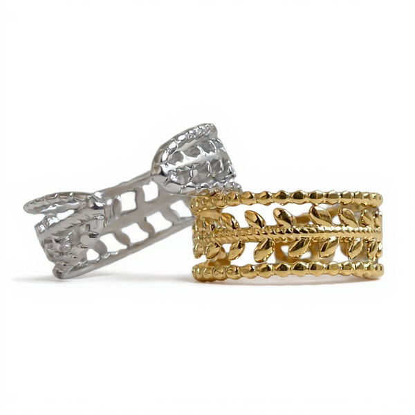 Roman Goddess Leaf Adjustable Ring
