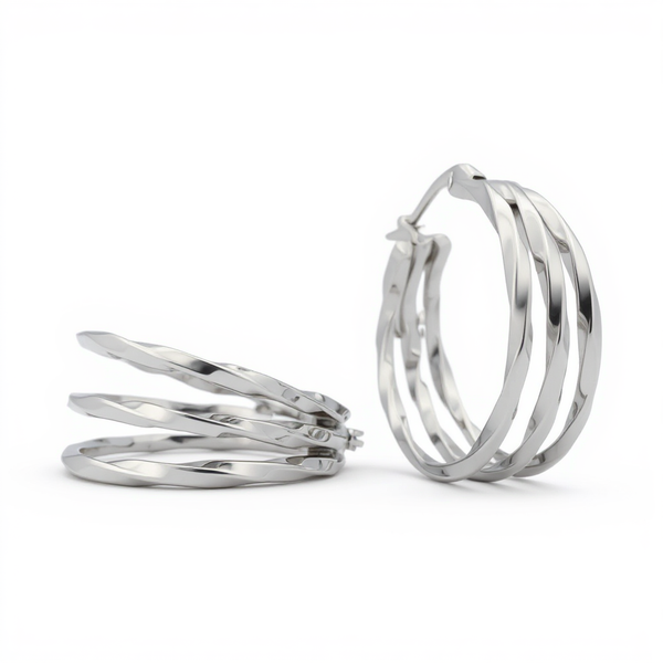Luxury Twist Hoops Earrings