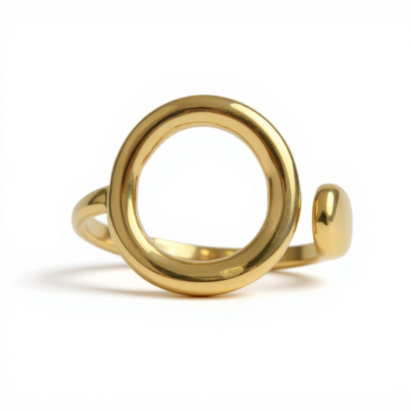 Irregular Round Shape Adjustable Ring