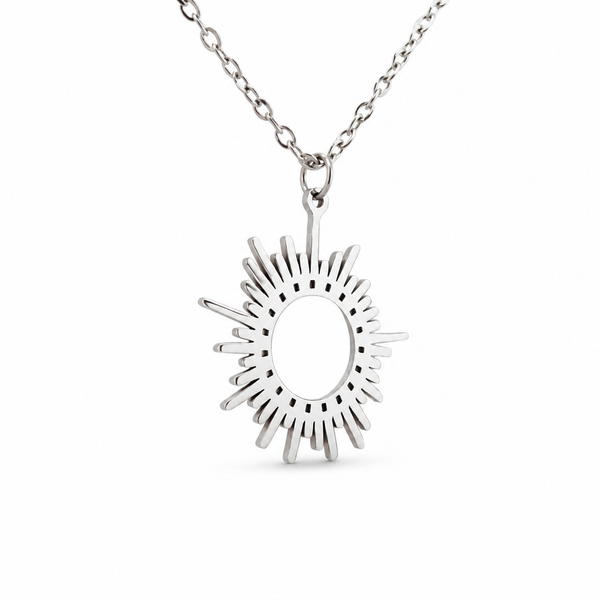 Empty Sun Pendant Necklace