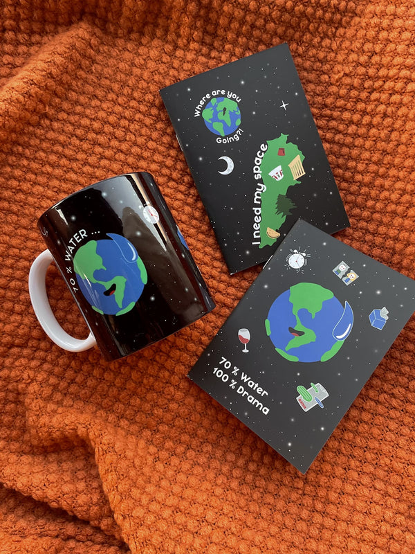 Earth Drama Set - 1 Mug, 2 Notebooks