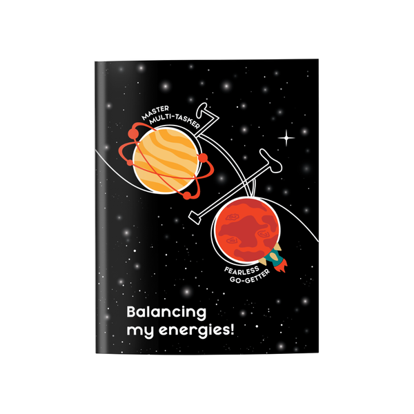 Mars & Venus Illustration A6 Pocket Notebook - Milkey Way Collection