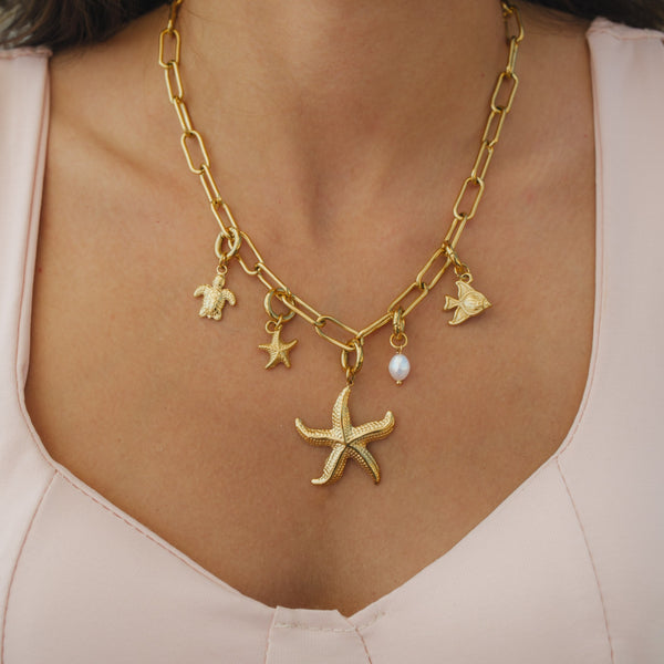Beach Lover Necklace Bundle - 5 Charms and 1 Necklace