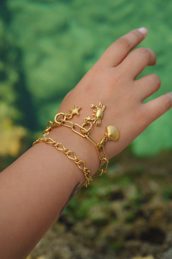 Beach Treasures Bracelet Set - 2 Bracelets, 3 Charms