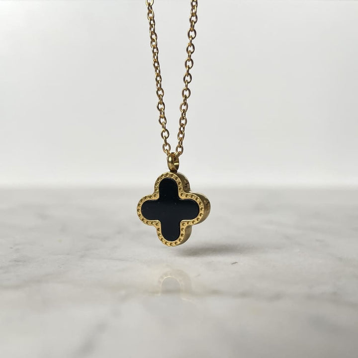 Van Cleef & Arpels Lucky Alhambra Gold-plated Double Chain Black