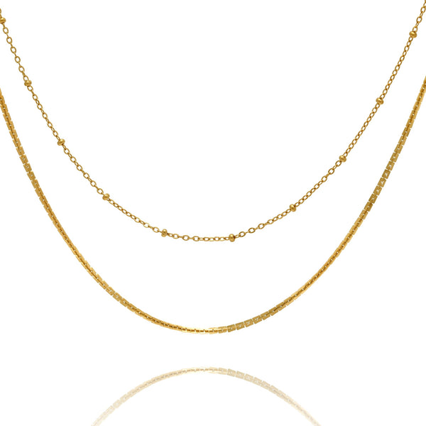 Double layer Gold Plated Necklace