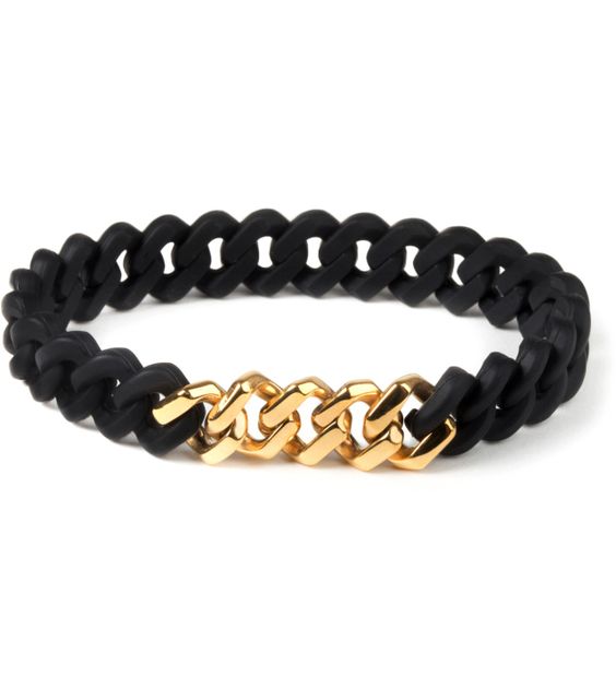 The Black & Gold Elastic Bracelet