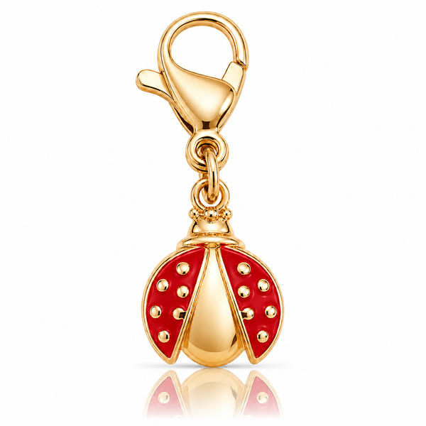 Small Ladybug Charm Gold Plated