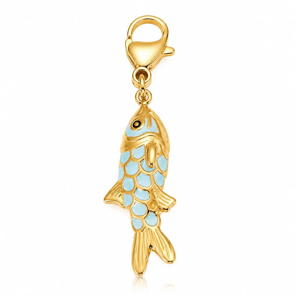 Blue Flow Fish Charm