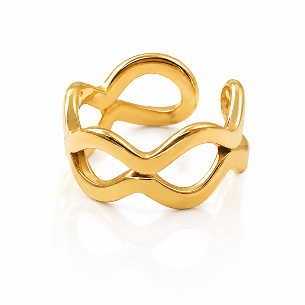 Waves Ear Cuff Gold - 1 Piece