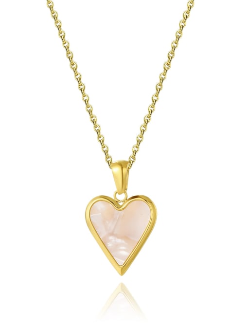 The White Shell Heart Necklace