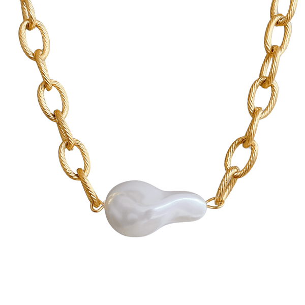 Statement Freshwater Pearl Gold Plated Necklace