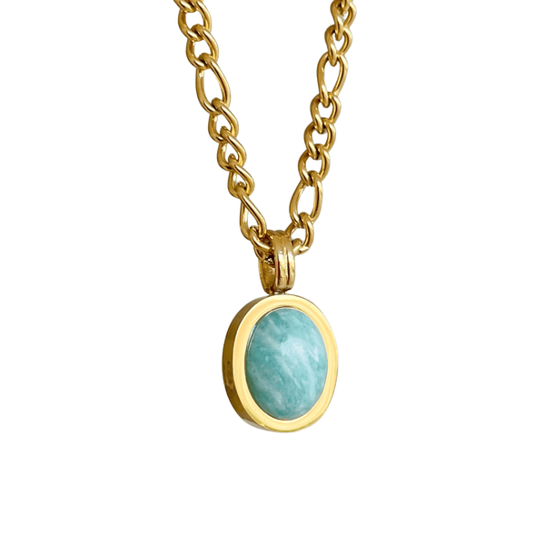 Ocean Escape Blue Opal Semi-Precious Gemstone Necklace