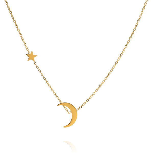 The Bond Between a Moon and a Star Necklace