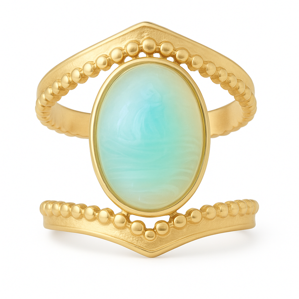 Ocean Blue Adjustable Ring