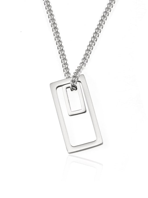 The Geometric Rectangles Pendant Necklace