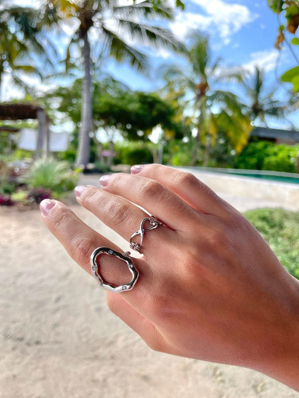 The Empty Asymmetrical Shape Ring With Zircon