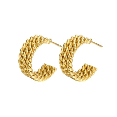 The Triple Braided Open Hoops