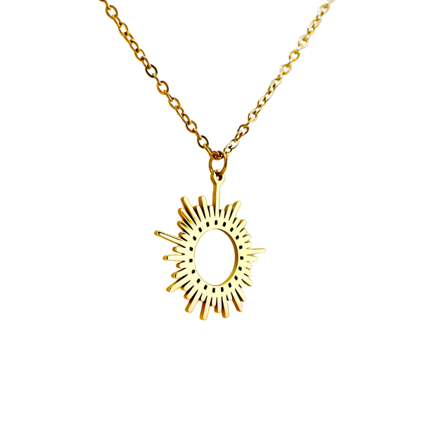 Empty Sun Pendant Necklace