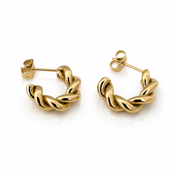 Twisted Small Hoops Earrings