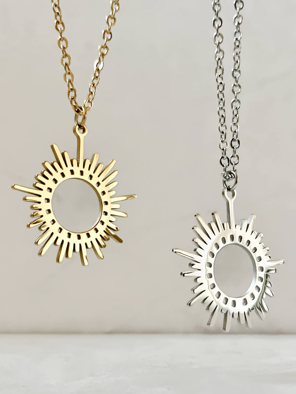 Empty Sun Pendant Necklace