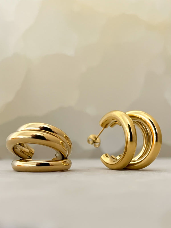 Three Hoops Earrings