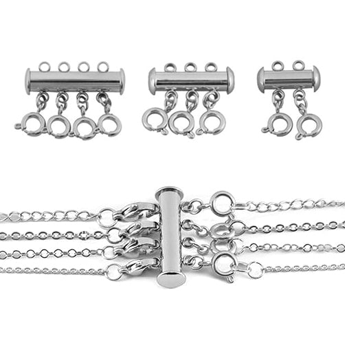 Detangler Multiple Clasp Slide Lock For Layering Necklaces