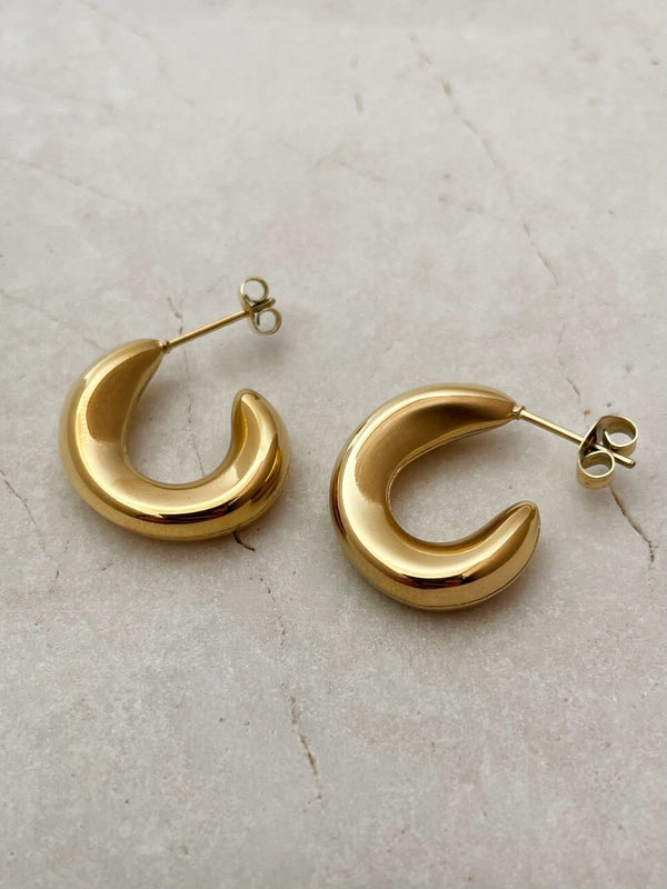 Thick Hoops Bold Earrings